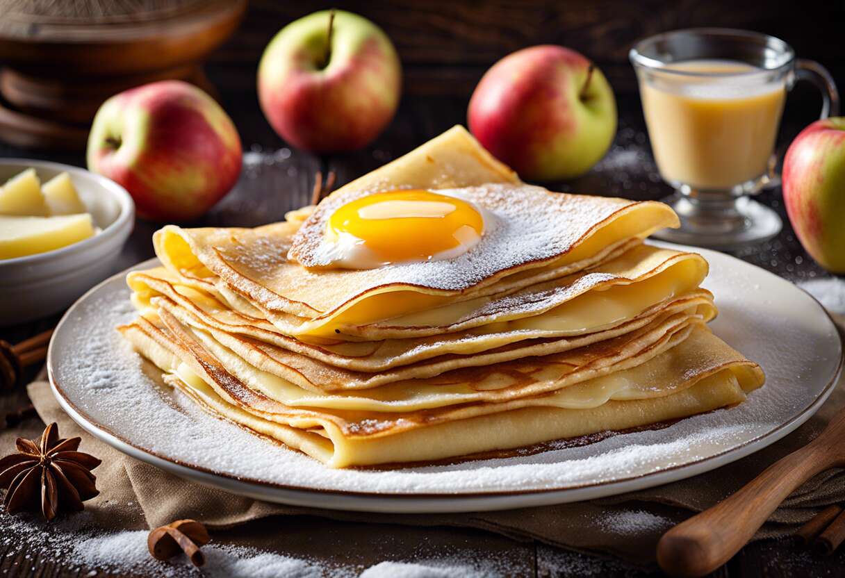 Recette de crêpes épaisses aux pommes à la bretonne