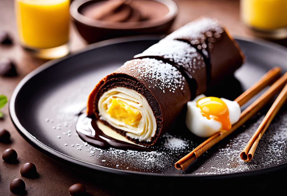 Recette de makis crêpes bretonnes à la mousse de chocolat