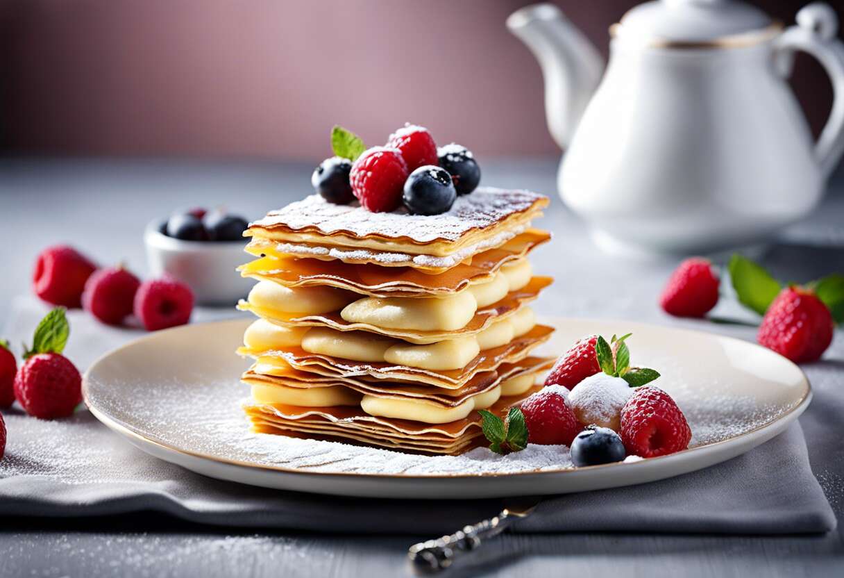 Millefeuille glacé aux crêpes dentelle : la douceur bretonne revisitée
