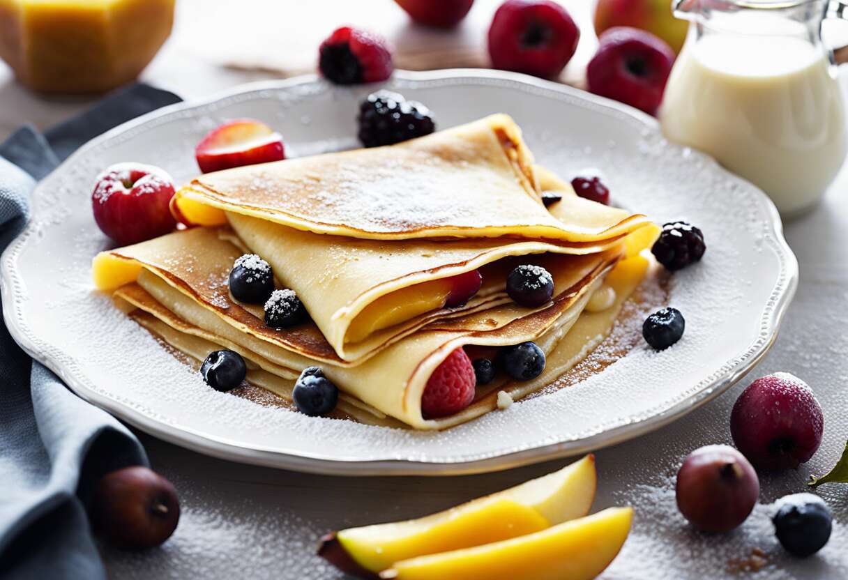 Comment préparer des aumônières de crêpes aux fruits hivernaux pour un dessert gourmand ?