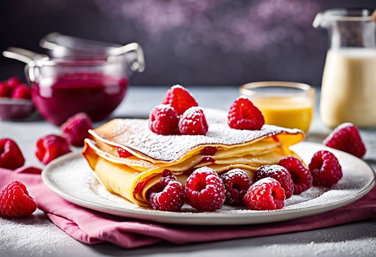 Recette de gâteau de crêpes aux framboises : une douceur irrésistible !