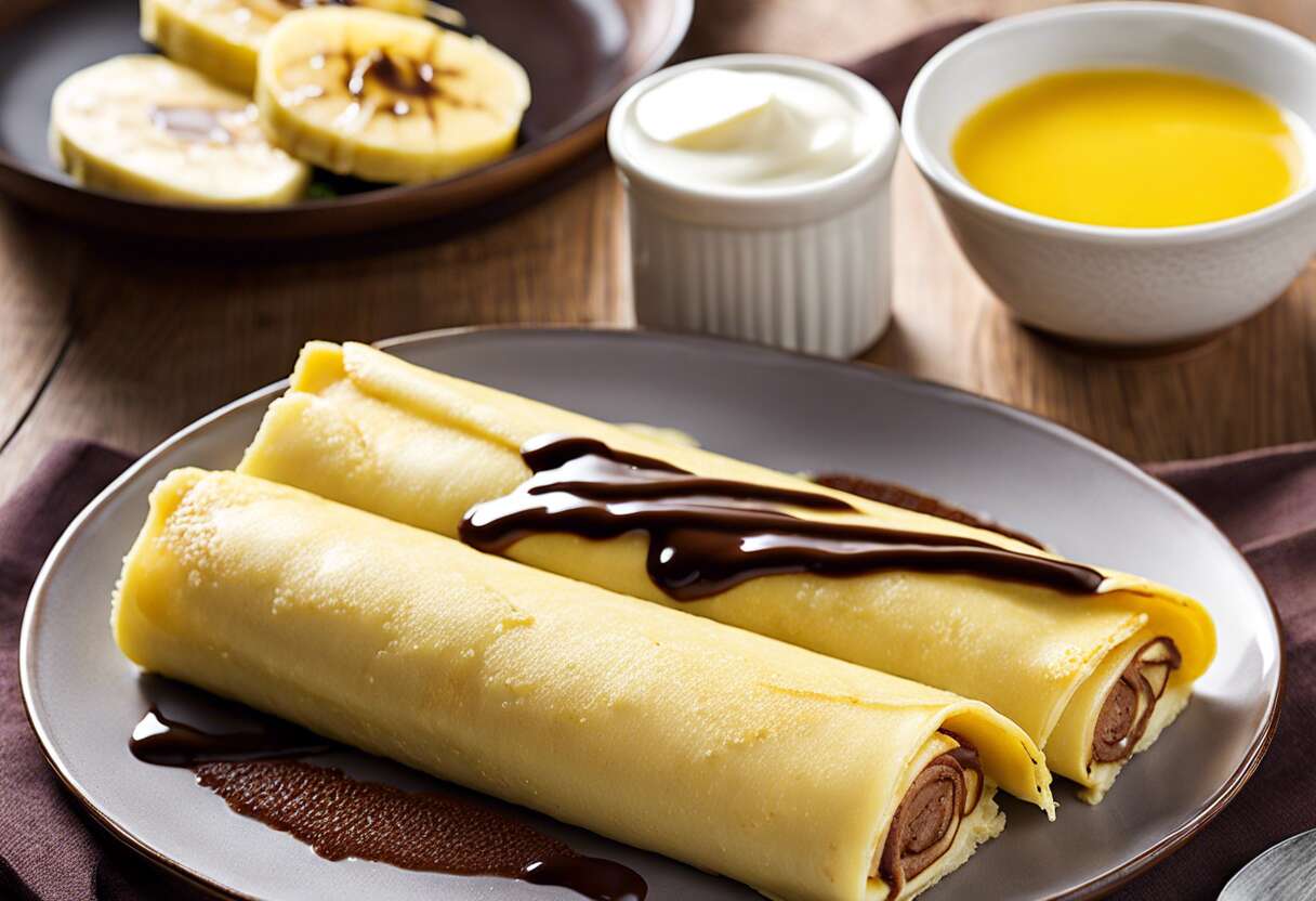 Makis de crêpes à la banane et au chocolat : recette facile et gourmande