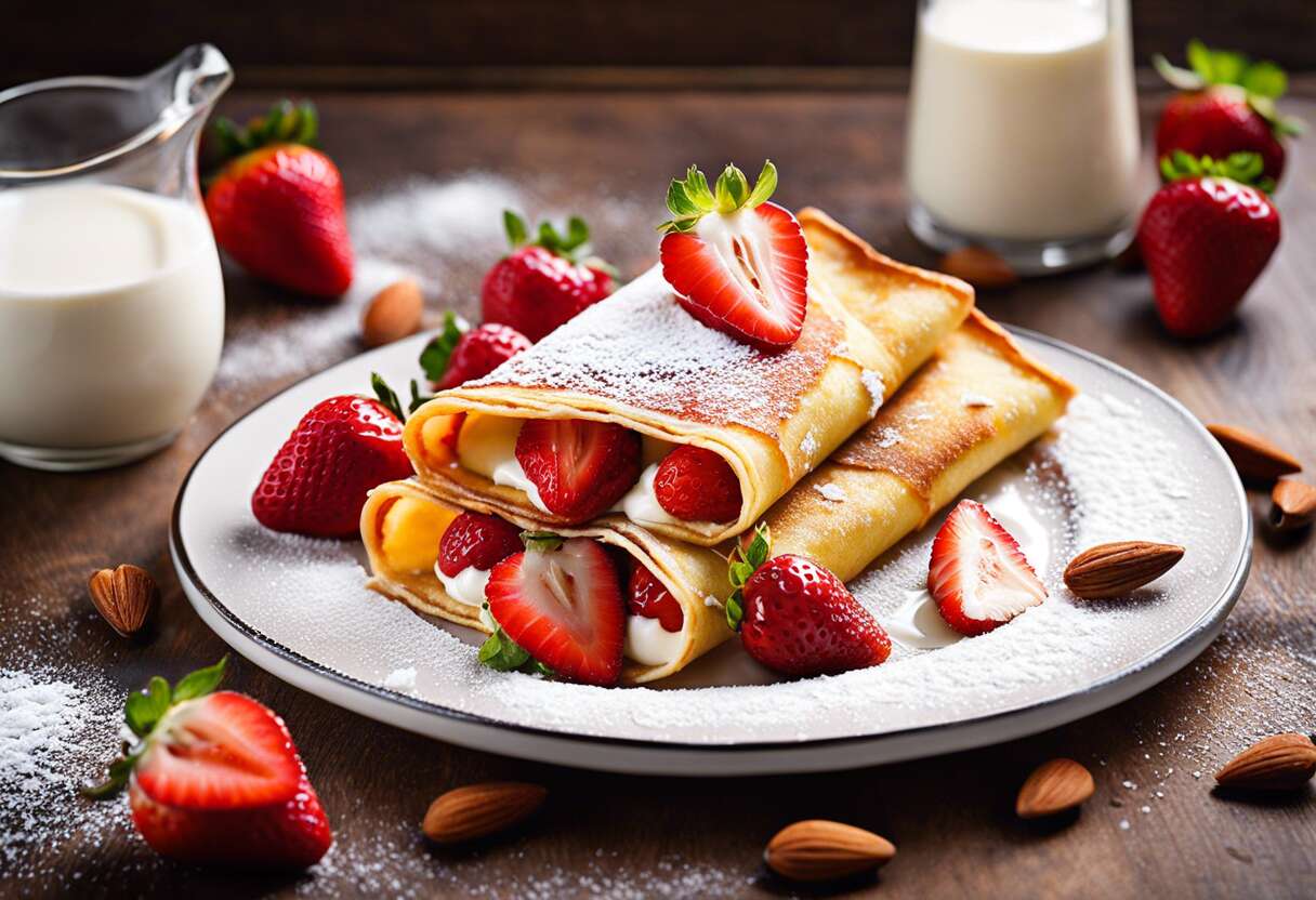 Recette de crêpes croustillantes aux fraises : plaisir gourmand