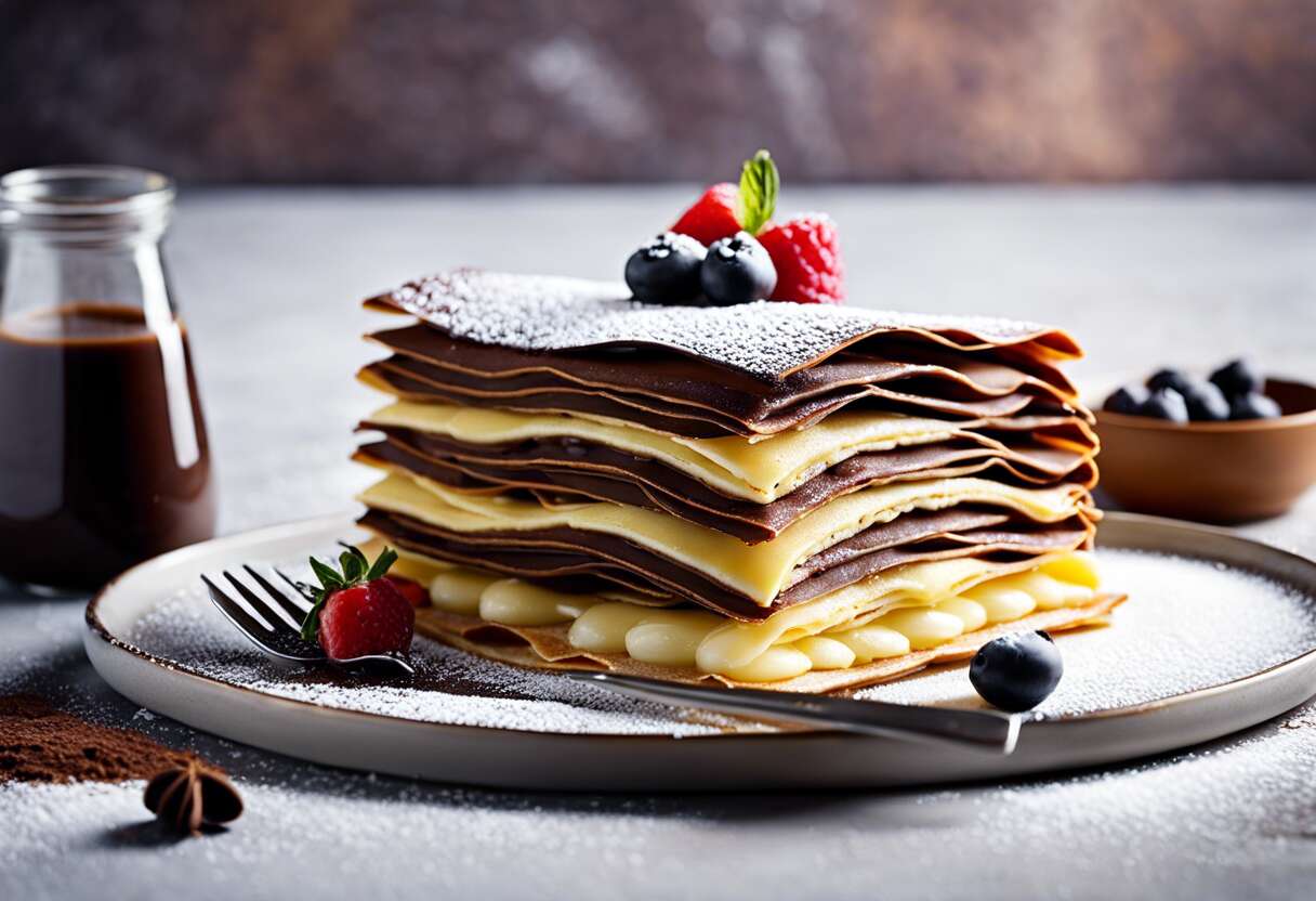Millefeuille de crêpes au chocolat : la recette gourmande