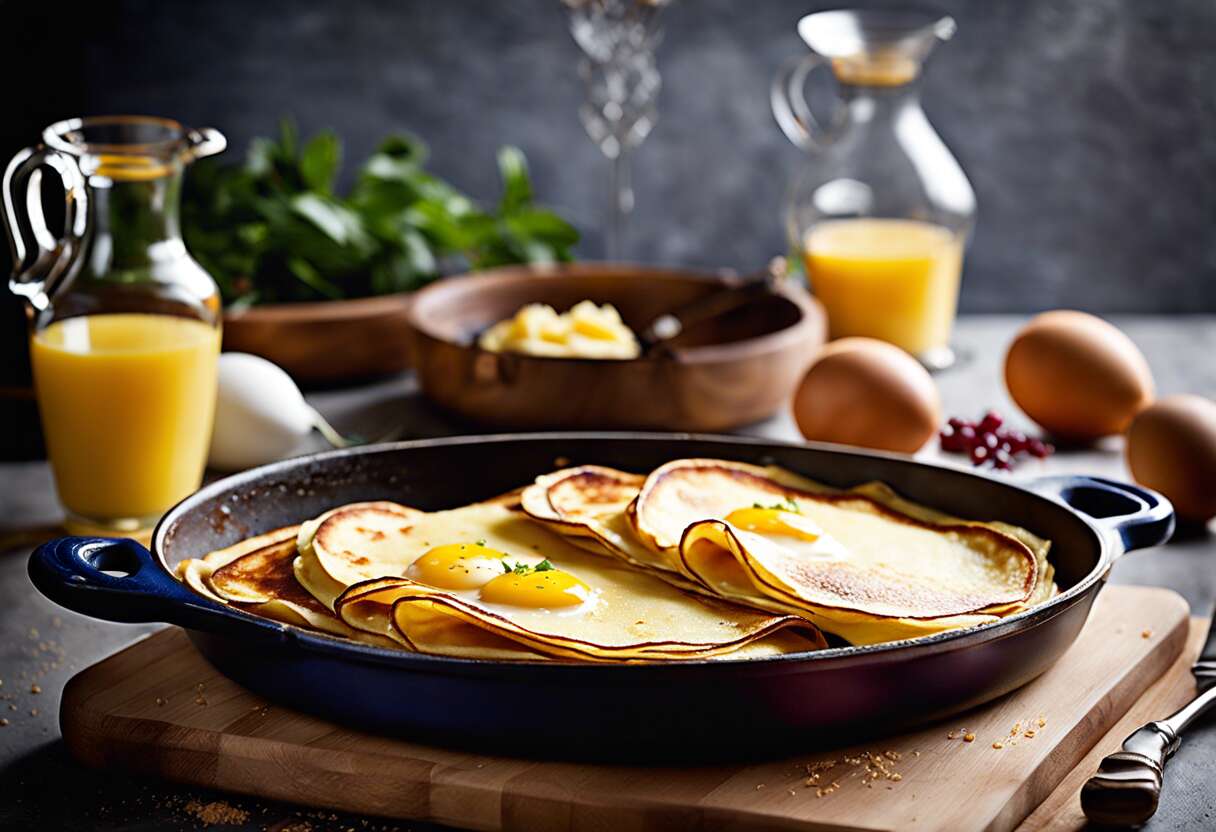 Crêpes flambées à l'Armagnac : recette savoureuse