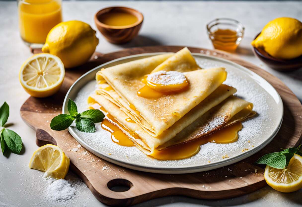 Crêpes citron et miel : une gourmandise sucrée