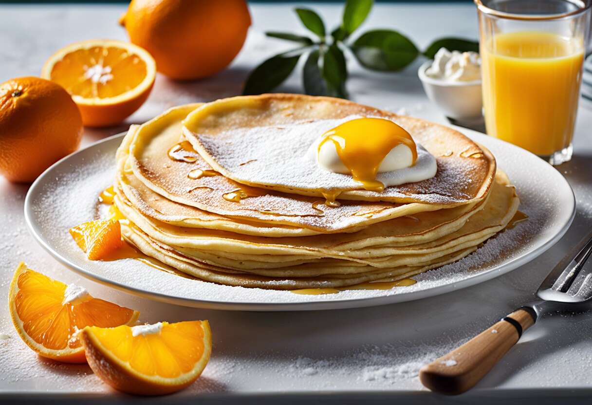Crêpes au beurre d'orange