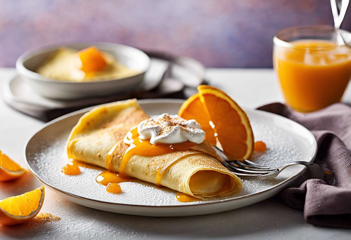 Crêpe soufflée à l'orange sans gluten