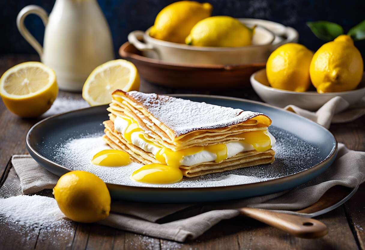 Gâteau de crêpes au citron meringué : recette facile et gourmande