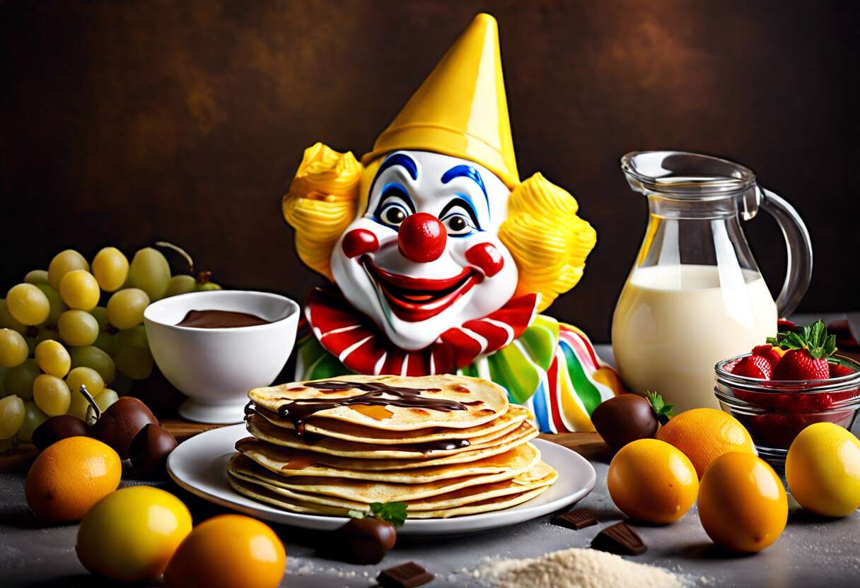 Recette et vidéo : crêpes clown