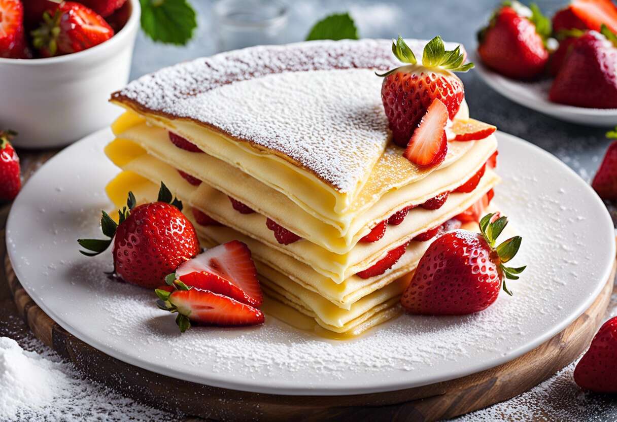 Fraisier de crêpes : une recette gourmande
