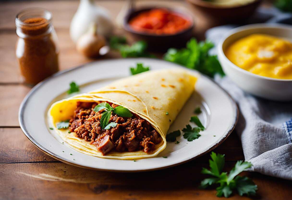 Recette de crêpe jamaïcaine à la viande ou volaille