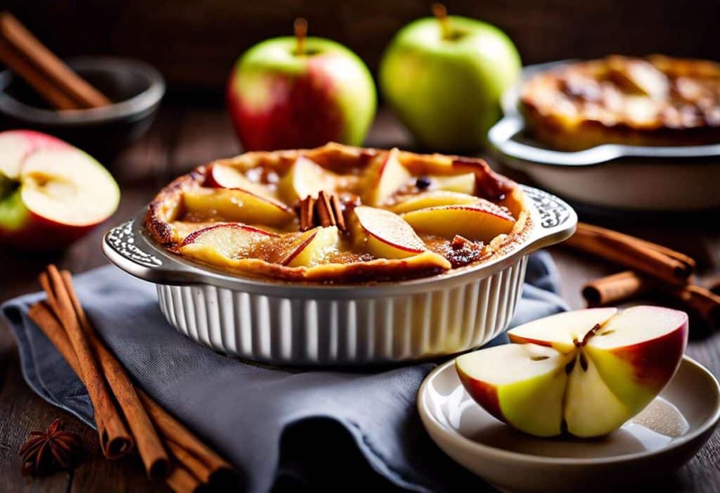 Mini clafoutis aux pommes avec reste de pâte à crêpes