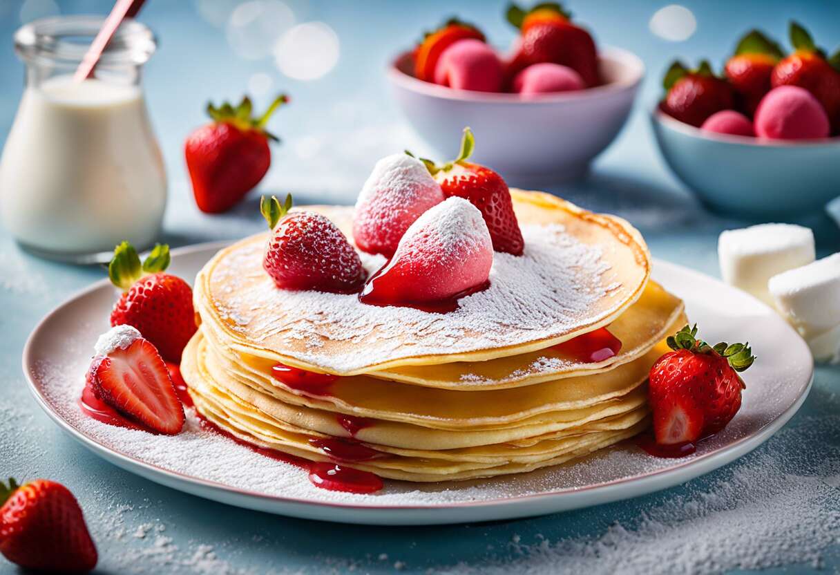 Crêpes aux guimauves à la fraise : une douceur irrésistible