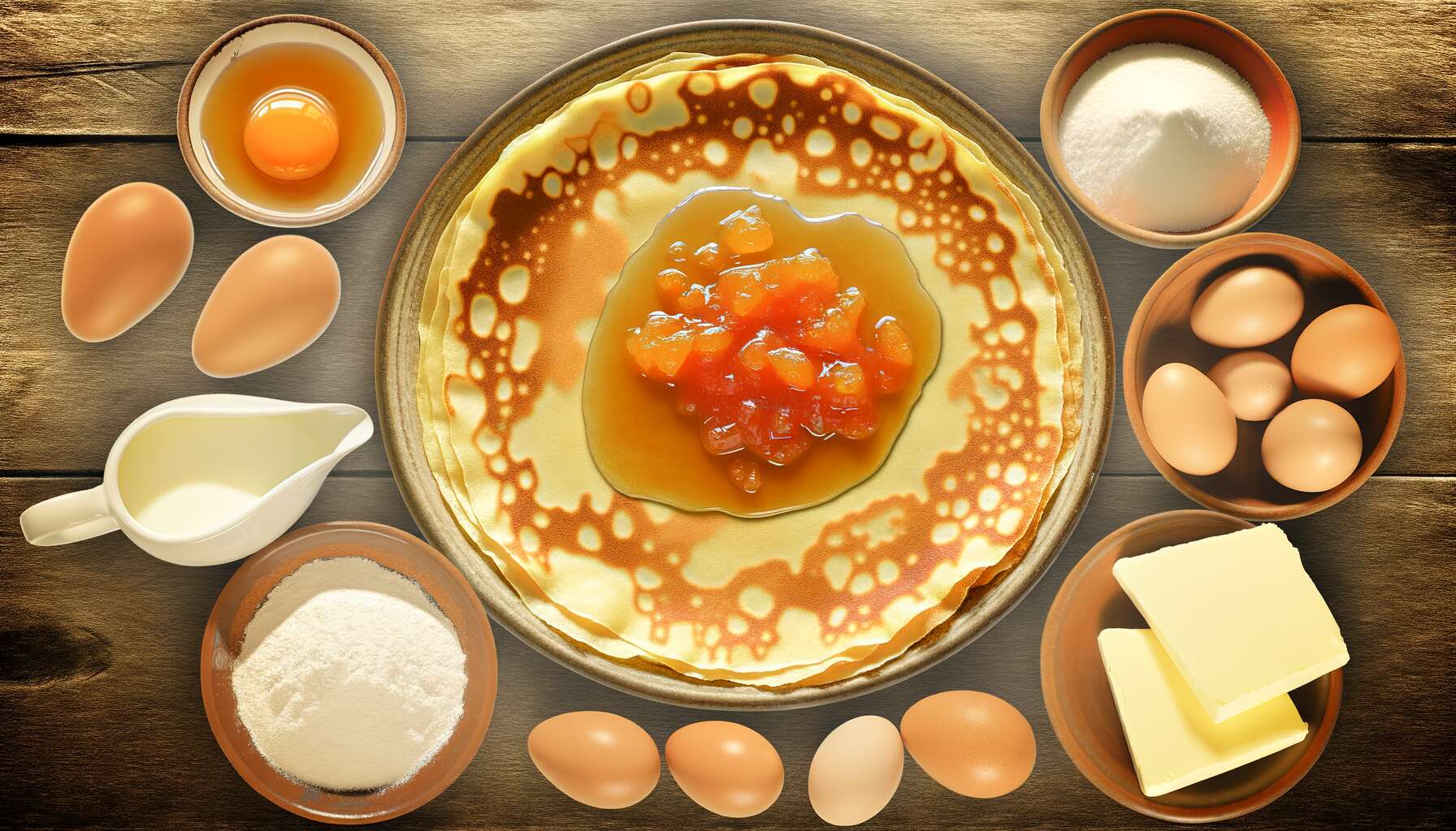 Crêpes à la confiture d&rsquo;abricot : recette gourmande