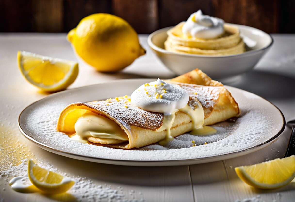 Crêpes à la glace au citron : recette gourmande