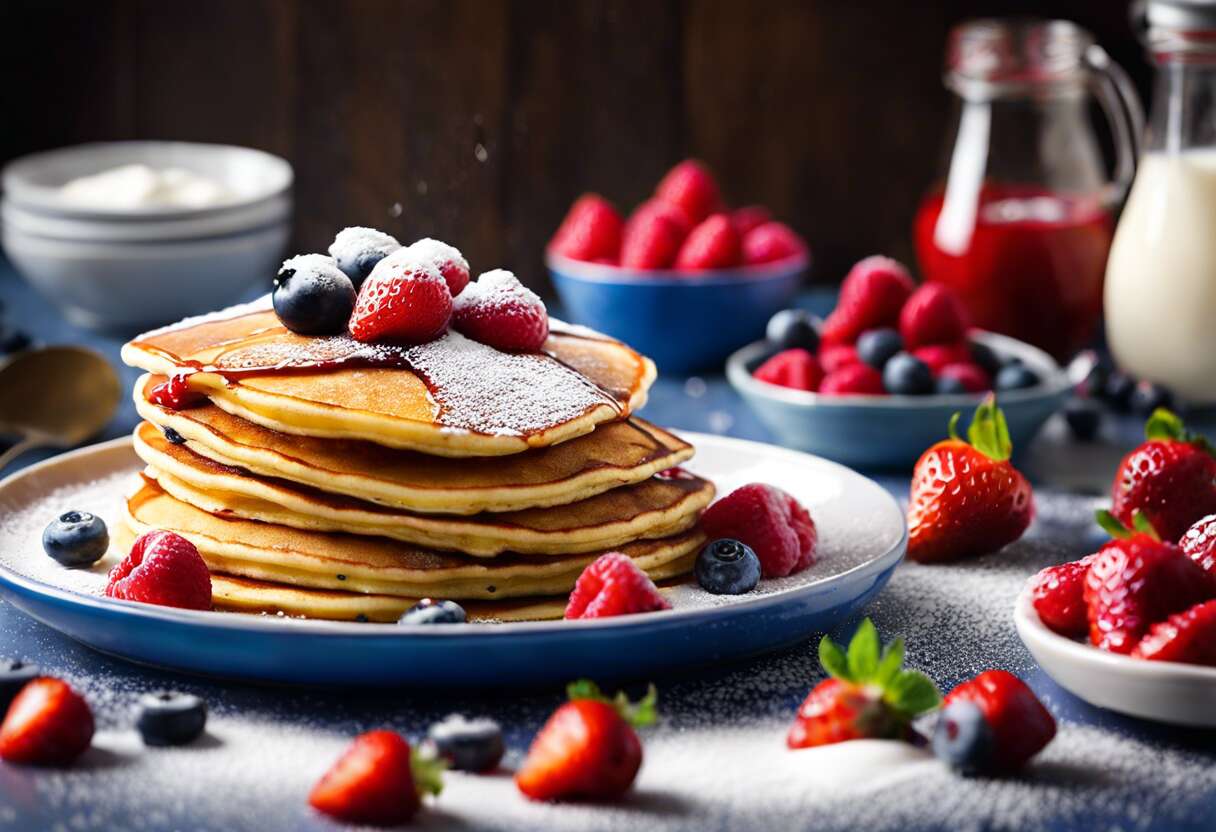Recette de pancakes aux fruits rouges