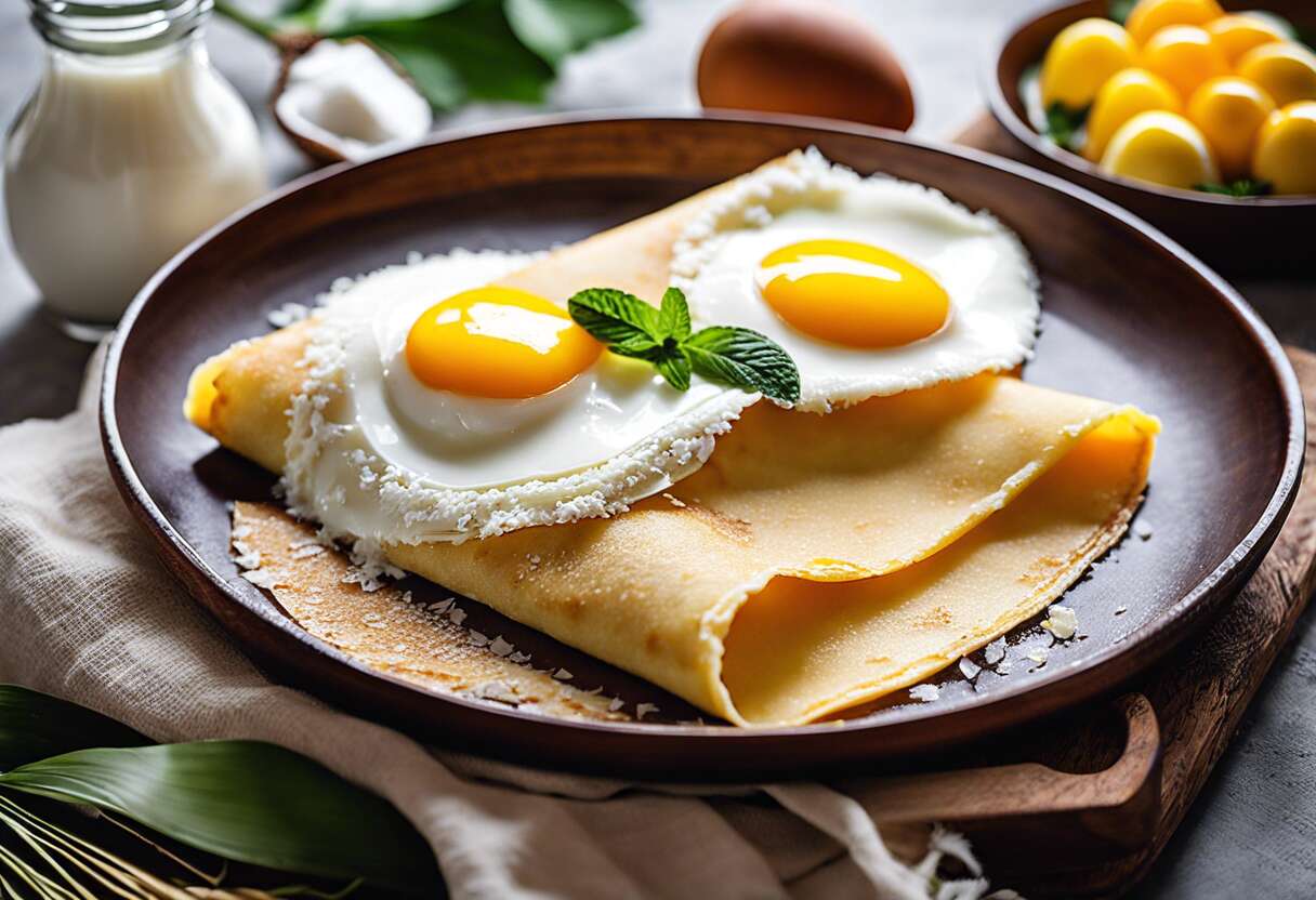 Crêpe à la noix de coco : recette gourmande