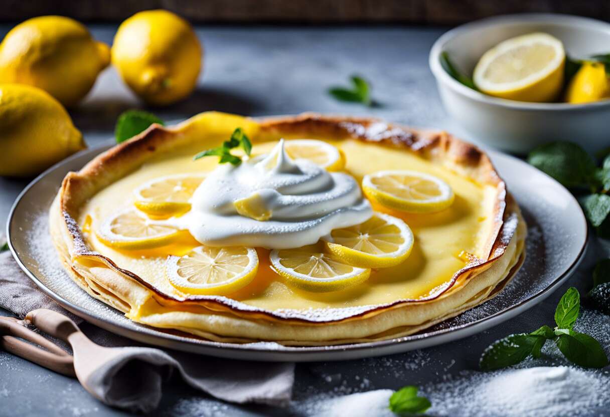 Crêpes façon tarte au citron meringuée : recette gourmande