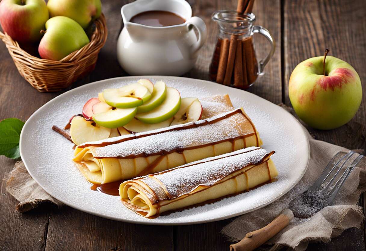Ballotins de crêpes aux pommes : recette gourmande