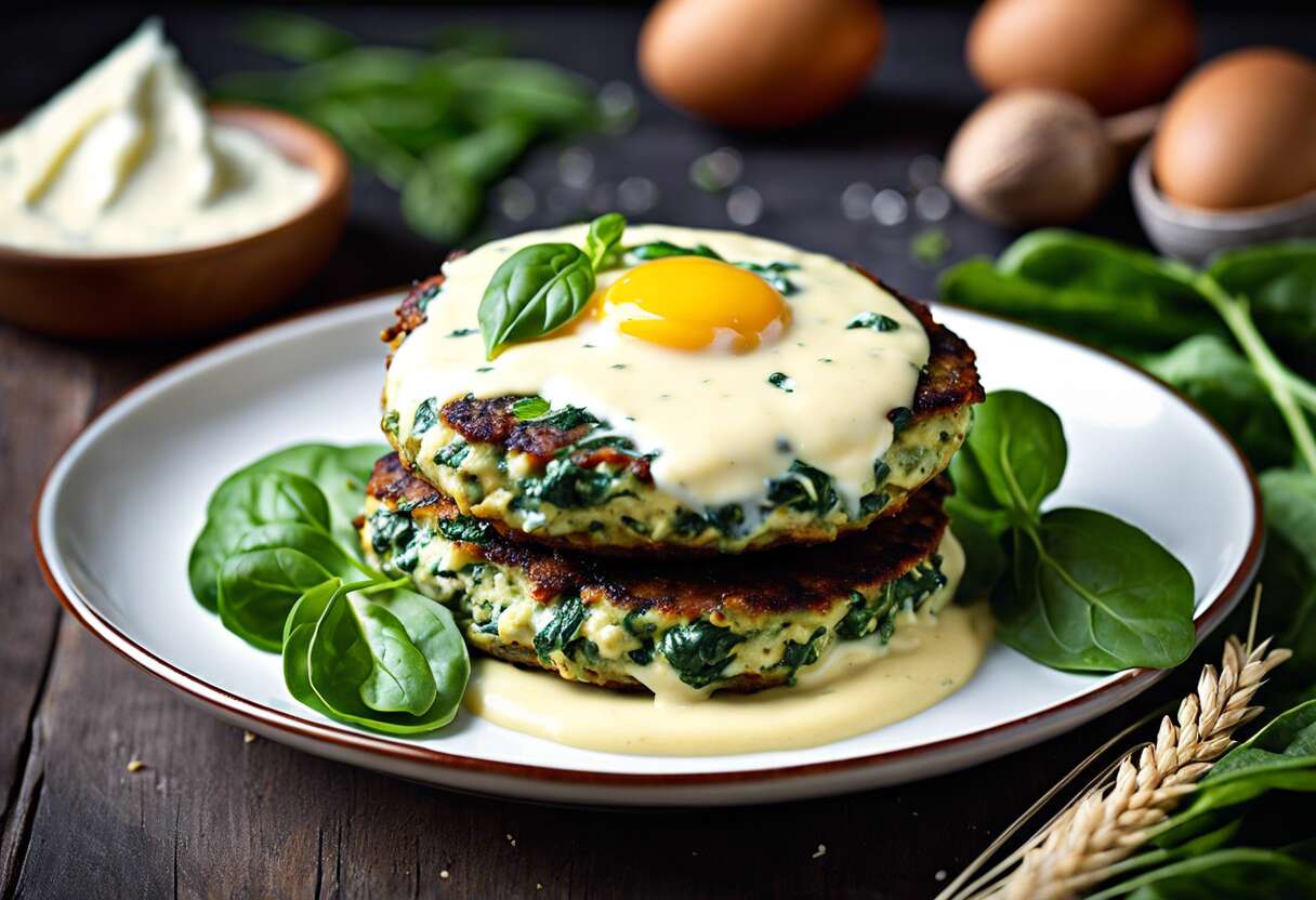 Recette galettes aux épinards et sauce béchamel