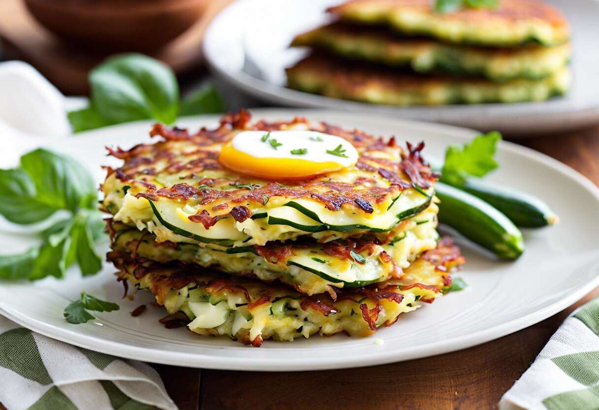 Recette de galettes aux courgettes et gruyère