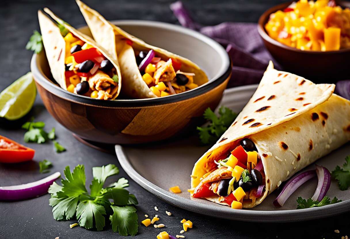 Cornets de poulet à la mexicaine faciles