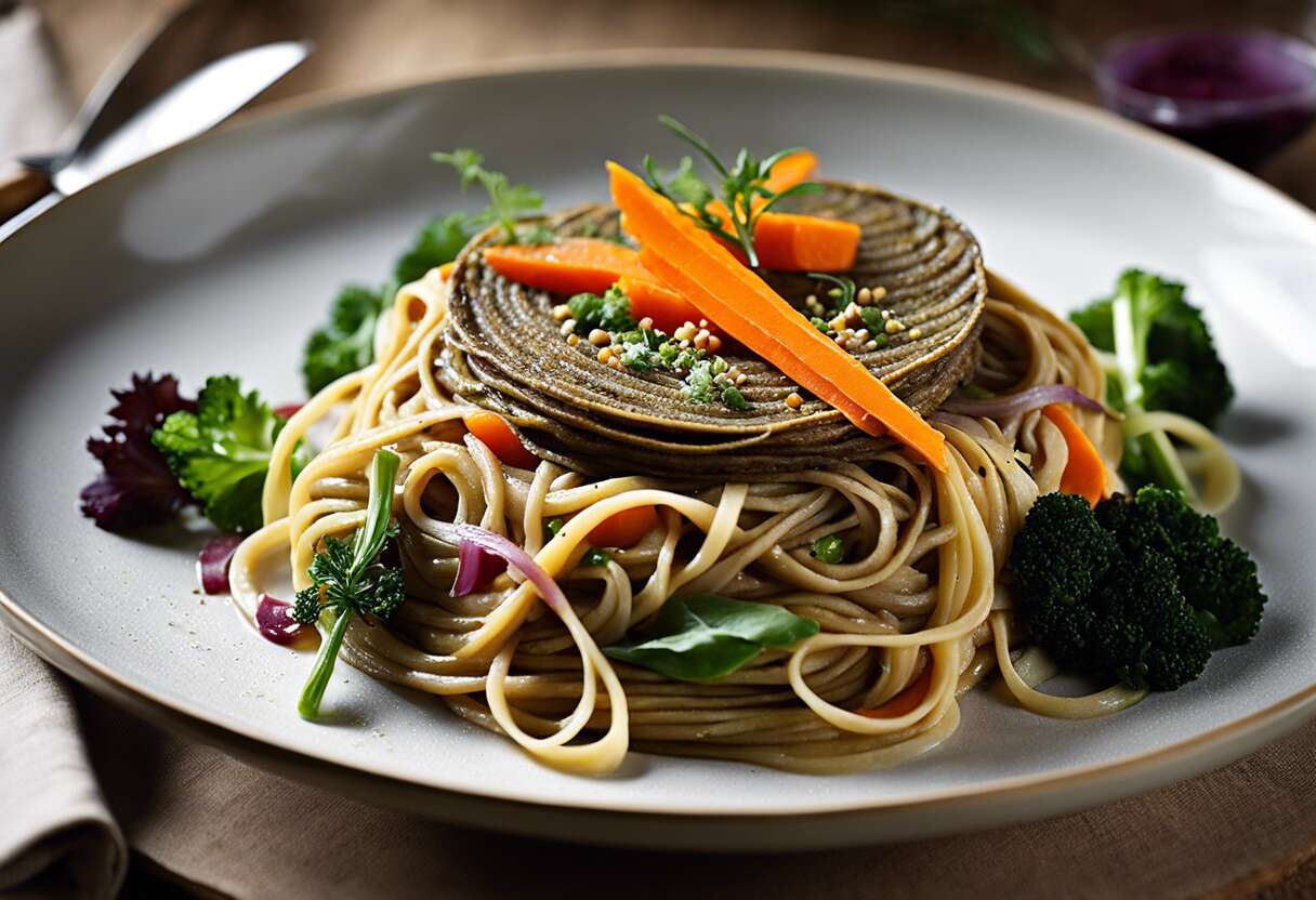 Galettes façon soba et tagliatelles de légumes racines : une délicieuse recette végétarienne