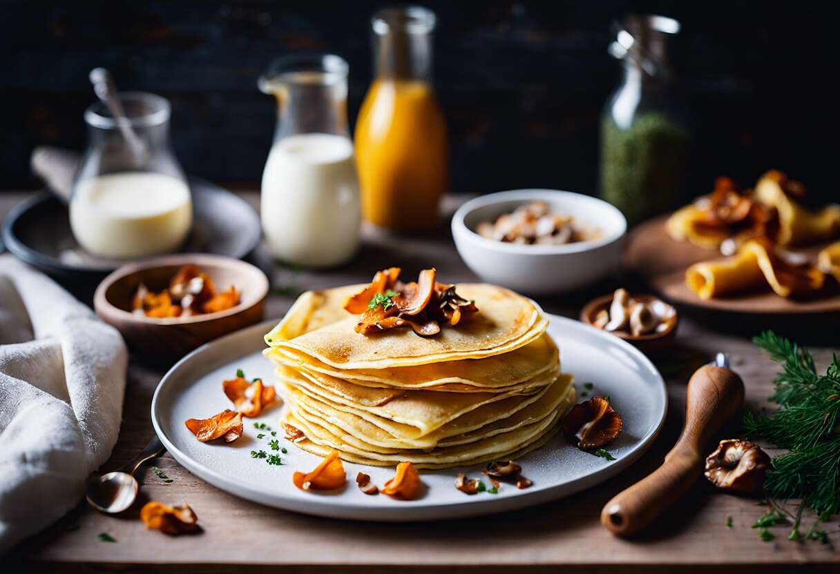 Crêpes aux Girolles : une Recette Végétarienne Délicieuse