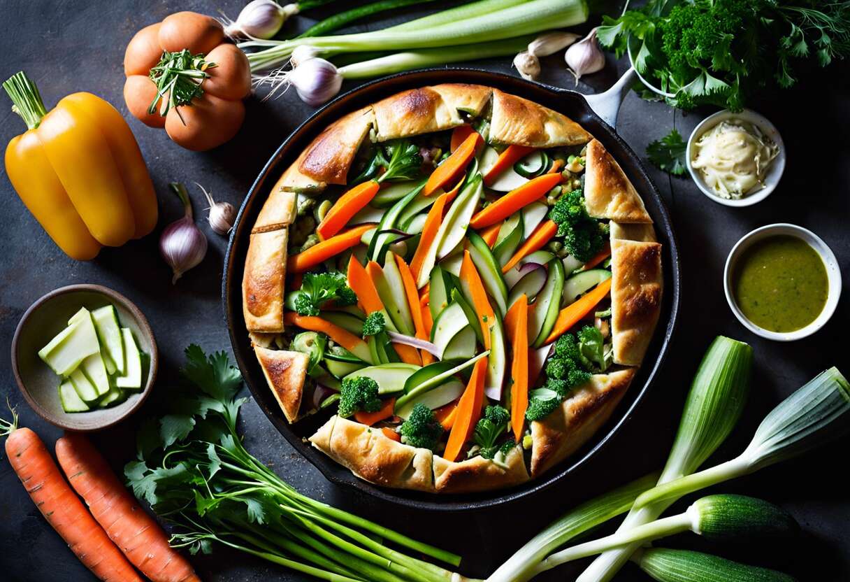 Galette jardinière de légumes : recette végétarienne