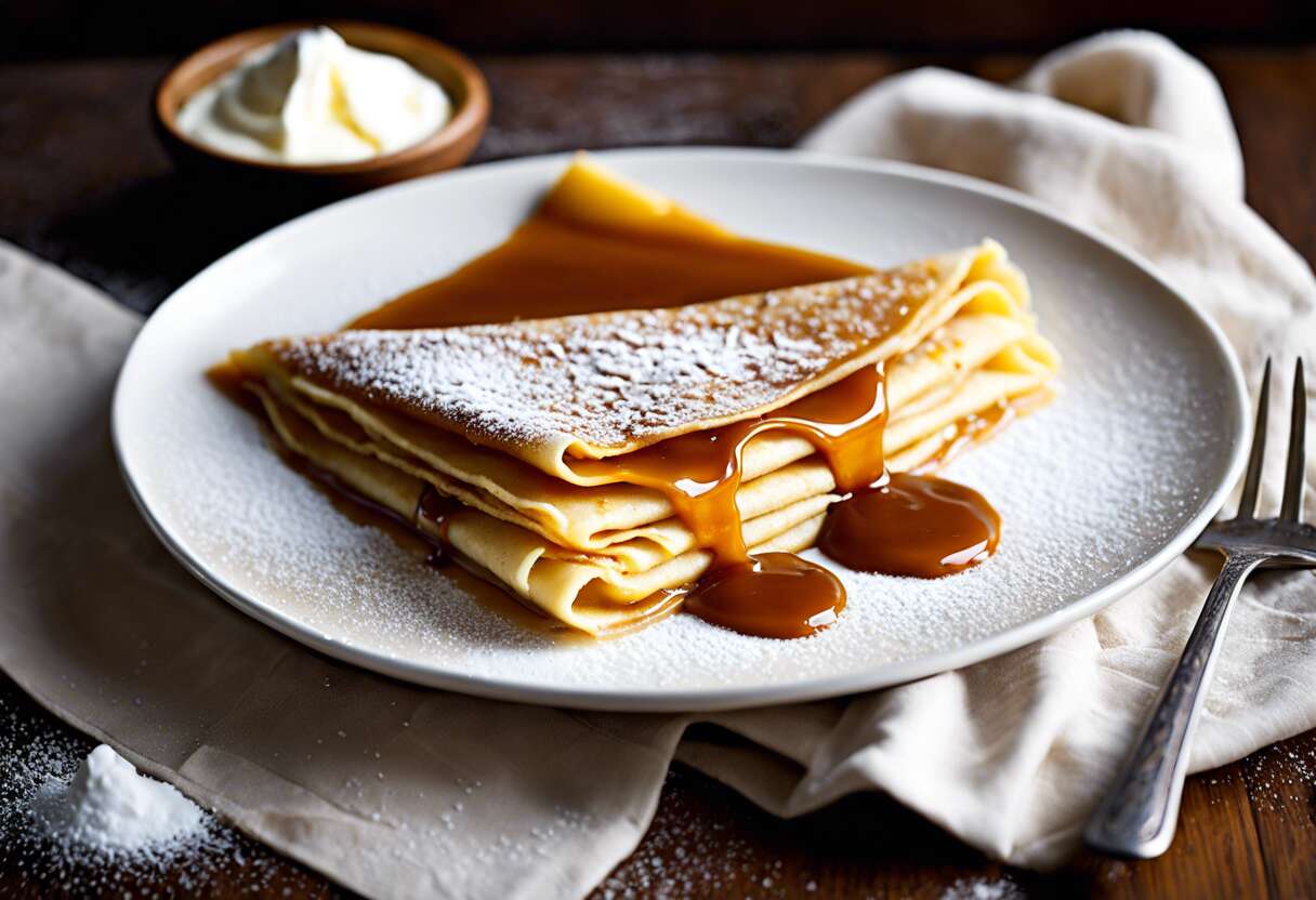 Crêpe au caramel au beurre salé : recette gourmande