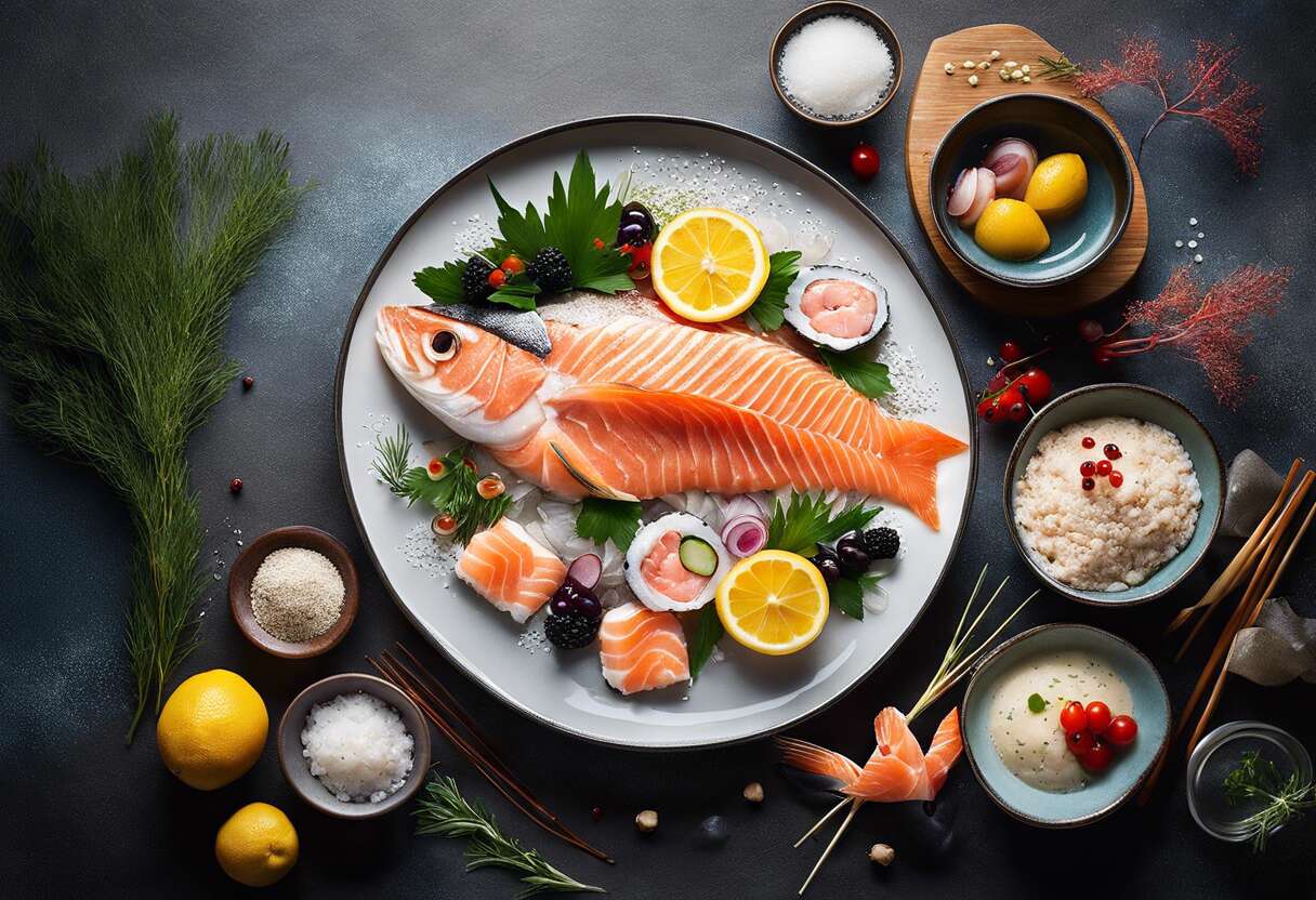 Recette de galette sashimi : poisson et fruits de mer