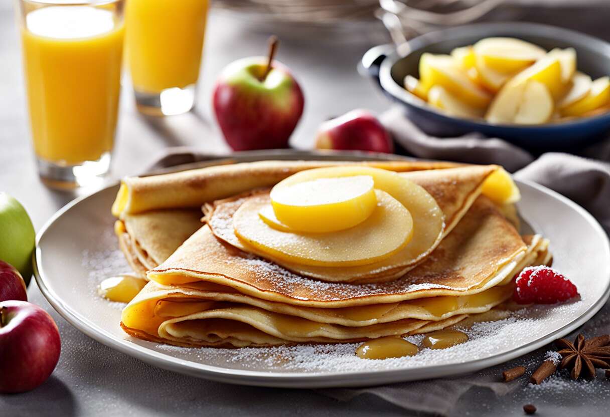 Crêpes façon samossas aux pommes et pain d'épices