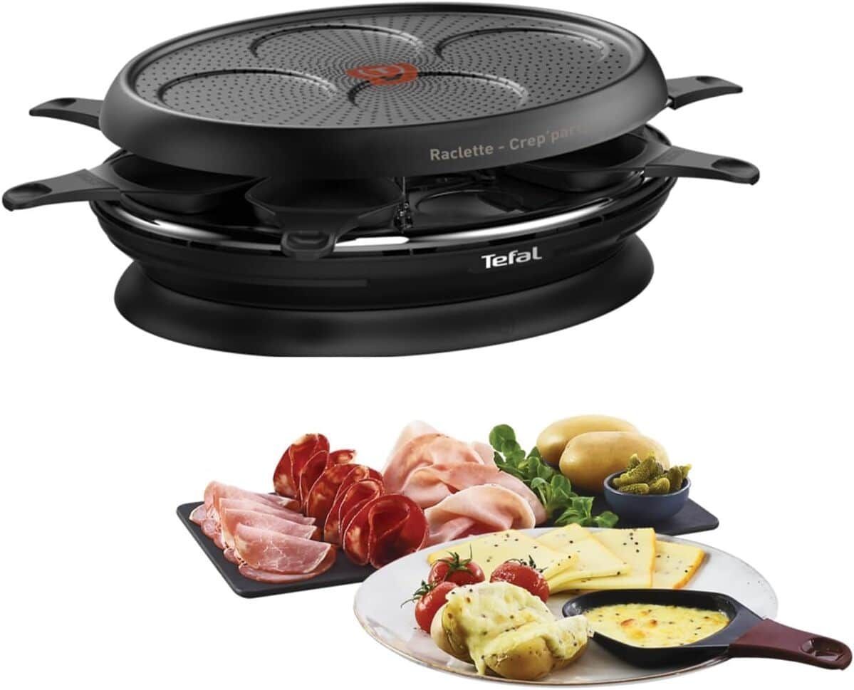 Test de l'appareil à raclette Tefal RE320812 : crêp'party et plus encore
