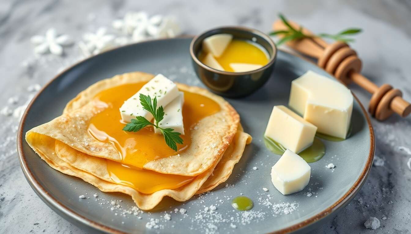 Crêpes au chèvre et miel : une recette gourmande