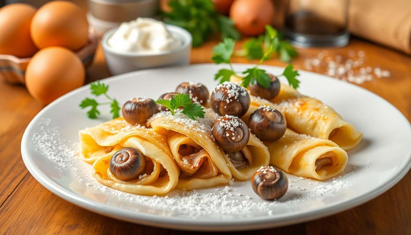 Crêpes Farcies aux Petits Gris : recette Savoureuse