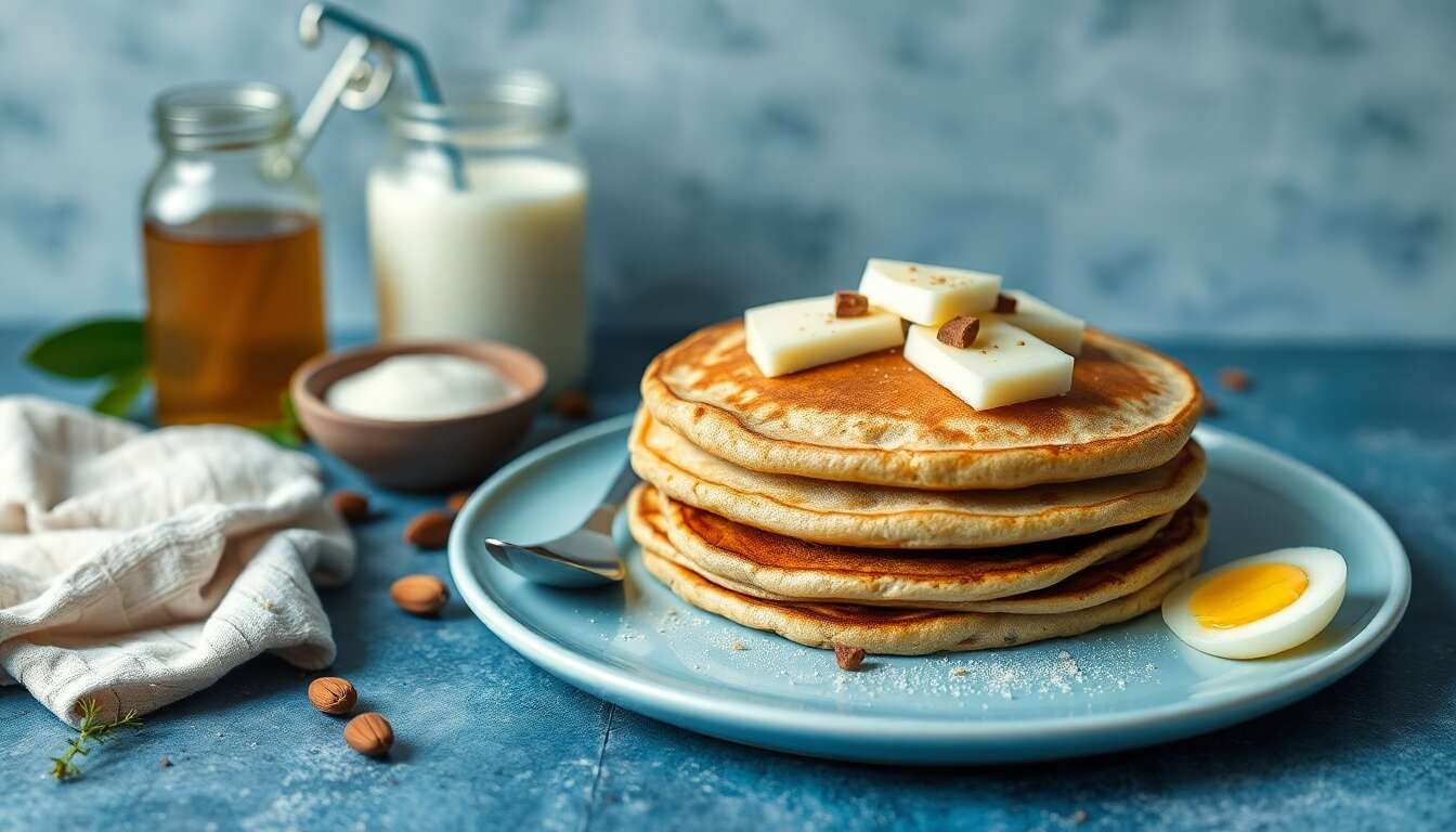 Crêpes à la farine d'amarante et au lait d'amande sans gluten