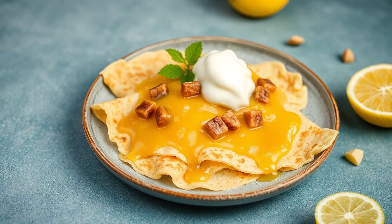 Crêpes d'avoine : recette avec sauce aux canneberges