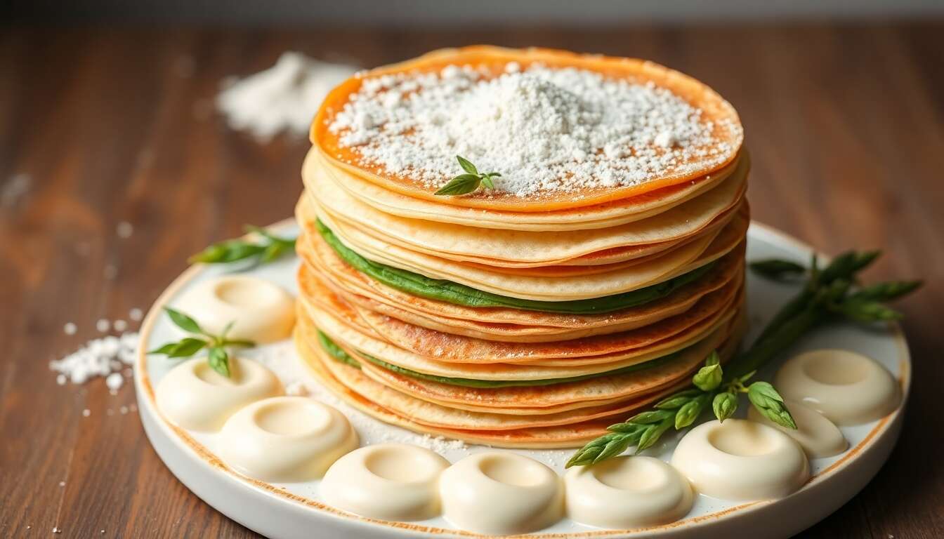 Gâteau de crêpes aux asperges : une recette savoureuse