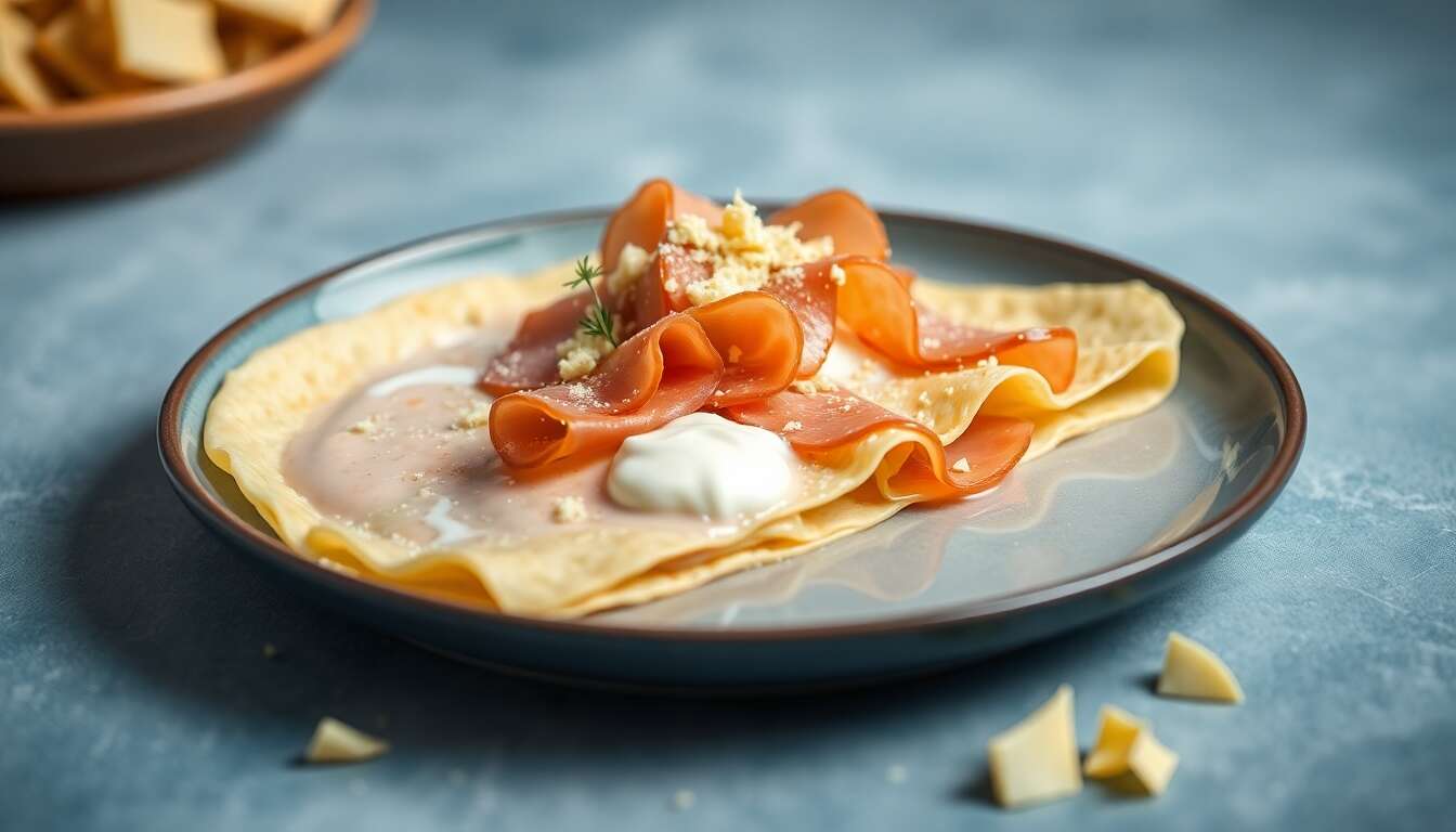 Recette Crêpes à la Sauce au Jambon