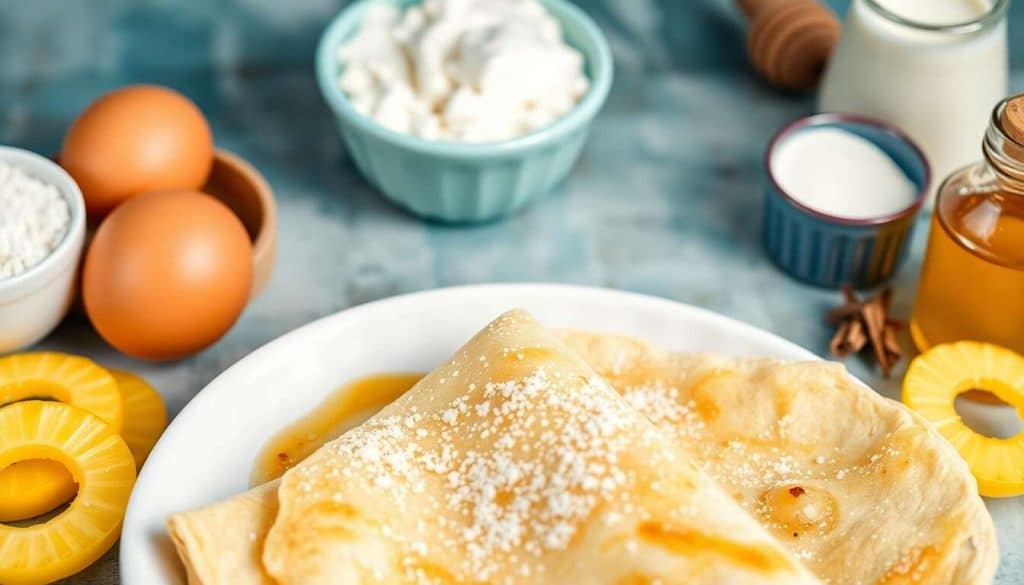 Crêpes à l'ananas poêlé et vanille : une recette gourmande