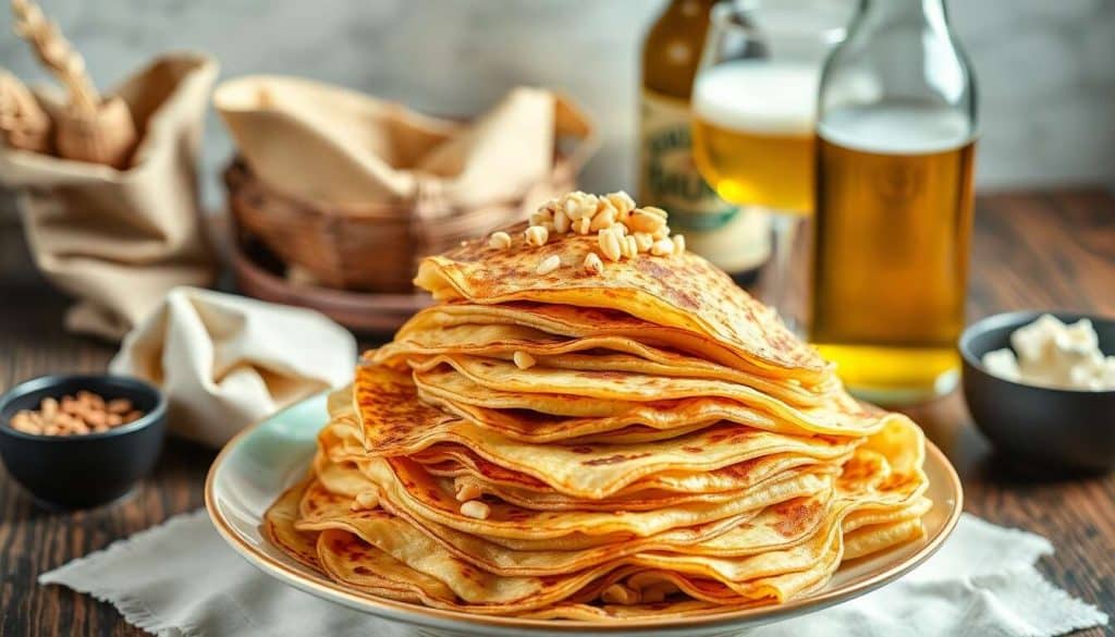 Crêpes japonaises au sarrasin et à la bière : recette savoureuse