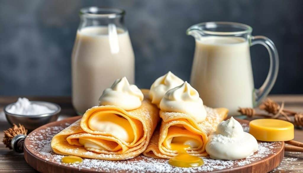 Recette de crêpes farcies à la crème fraîche fluide