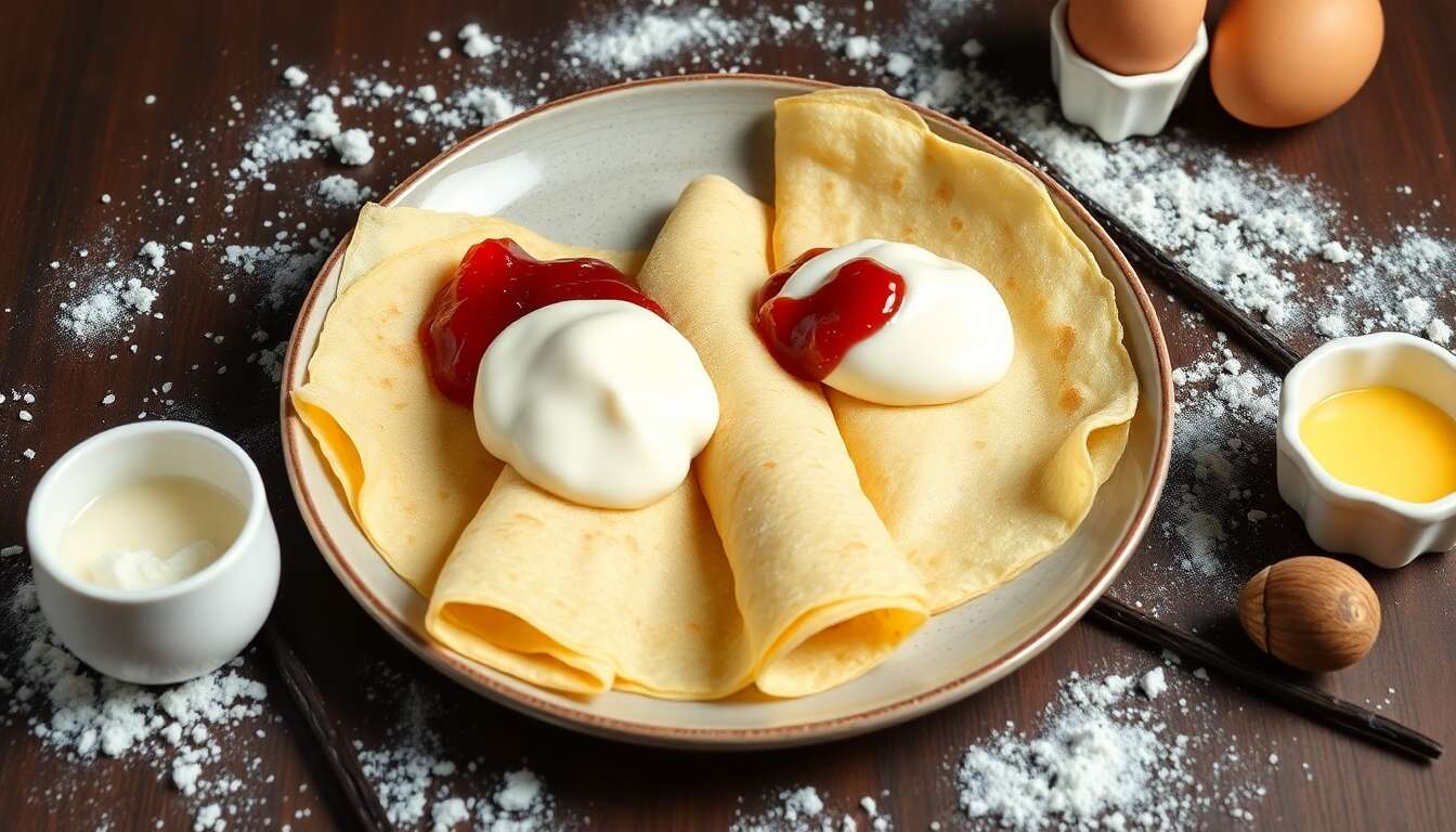 Crêpes maison à la confiture de lait : recette facile et rapide