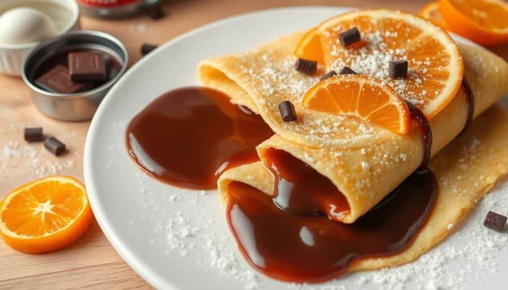 Crêpes aux clémentines et sauce chocolat : une recette gourmande