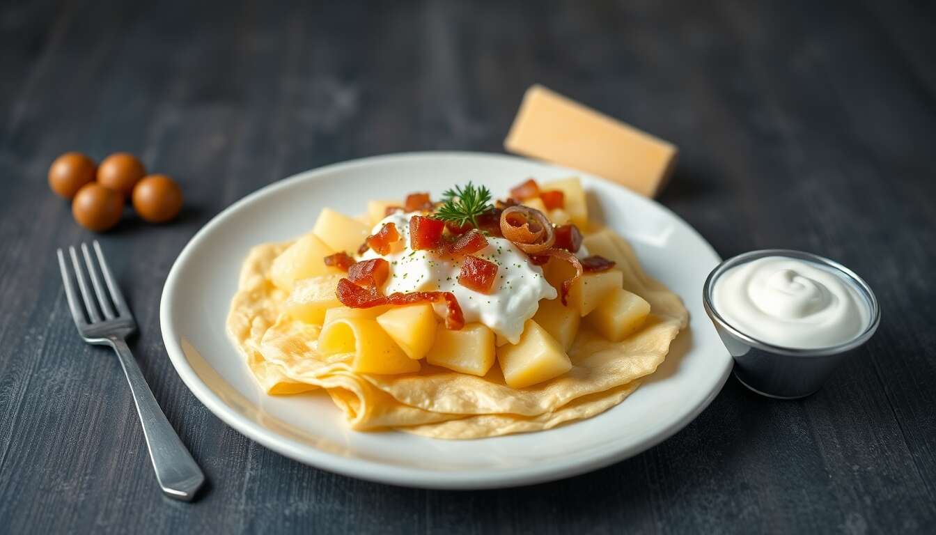 Crêpes façon tartiflette : une recette gourmande