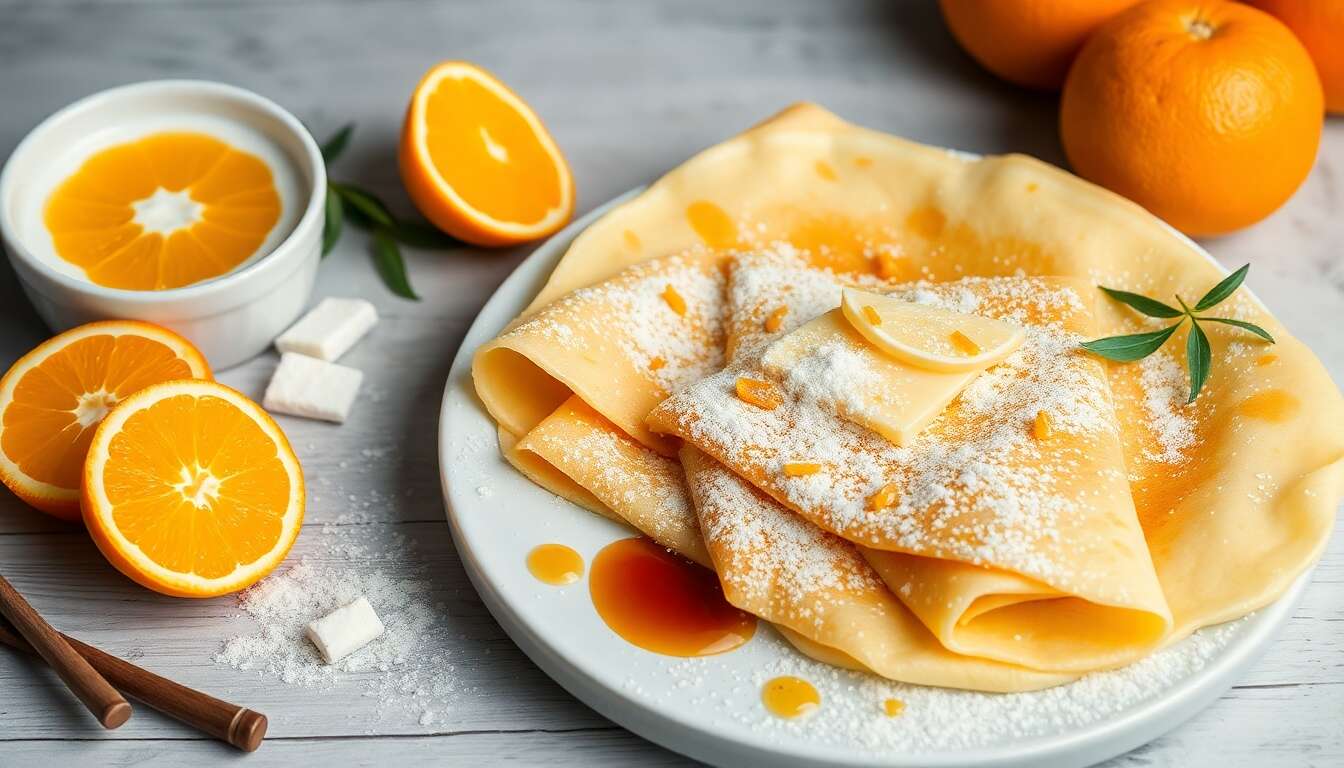 Crêpes à l'orange de Séville : recette savoureuse