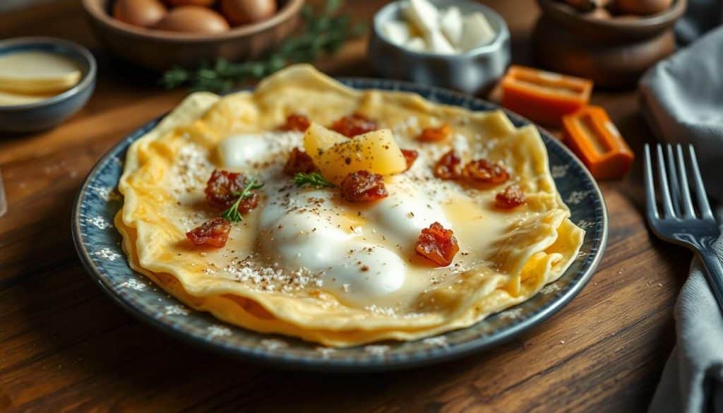 Crêpe montagnarde façon tartiflette : recette savoureuse