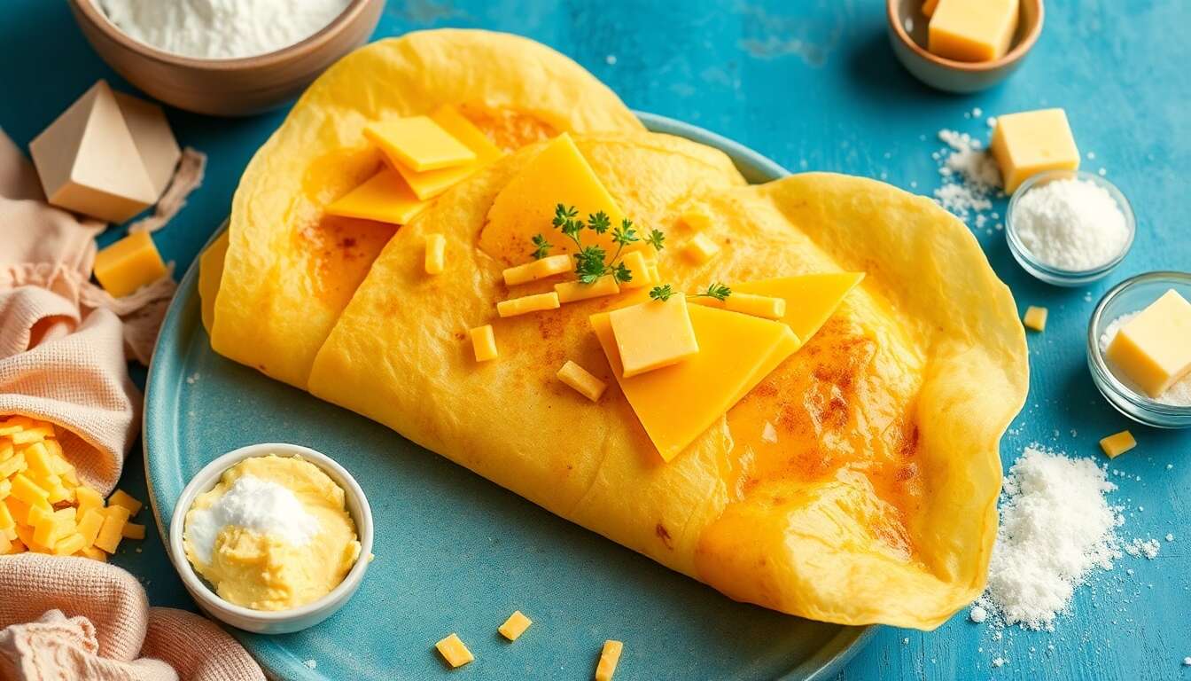 Crêpes au cheddar faciles et savoureuses