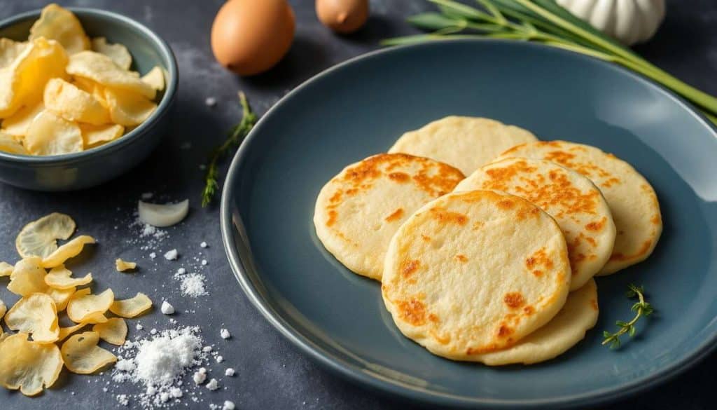 Crêpes de pommes de terre et oignons : recette savoureuse